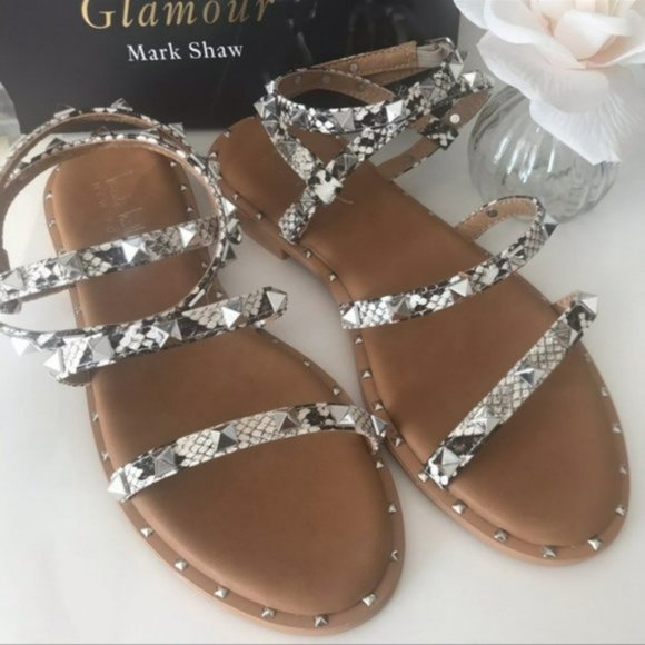 Nicole Miller Snake Gladiator Sandals - Picture 3 of 4